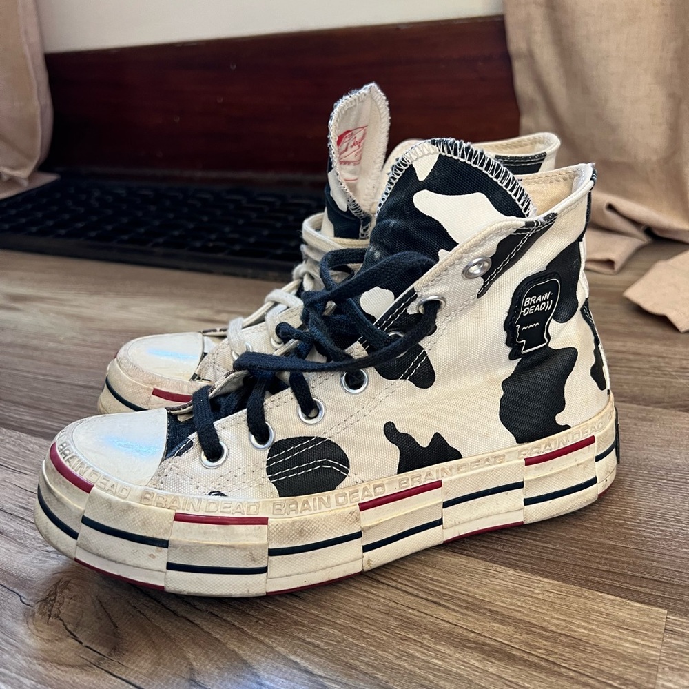 Converse X Brain Dead Women's High-Top Sneakers - cow print